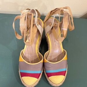 Anthropologie Raphaella Booz Woven Wedge Espadrilles. Size 37